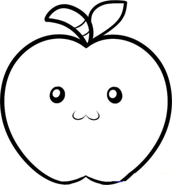 Милые фрукты раскраска