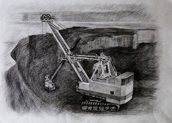 Нарисовать уголь