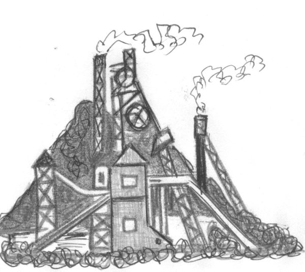 Шахта нарисованная