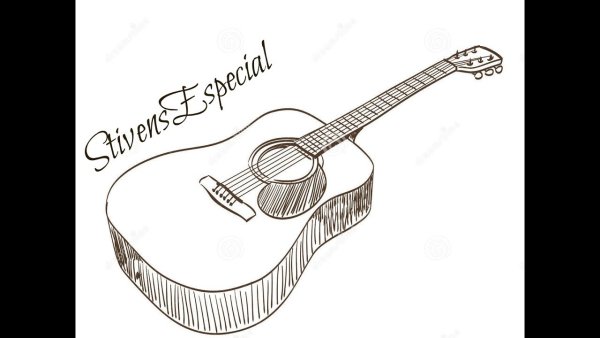 Поэтапное рисование гитары