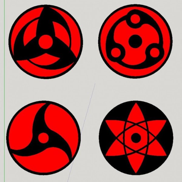 Нарисовать Шаринган Наруто