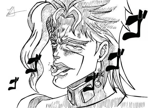 Джорно в позе дио