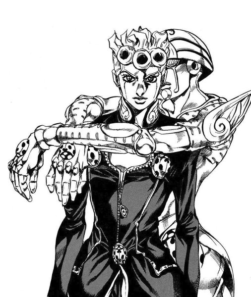 Голд экспириенс Джоджо карандашом