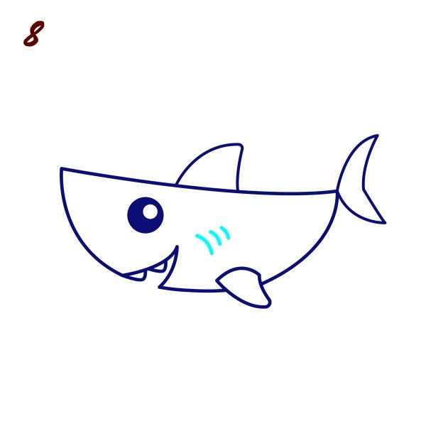 Акула рисование для детей