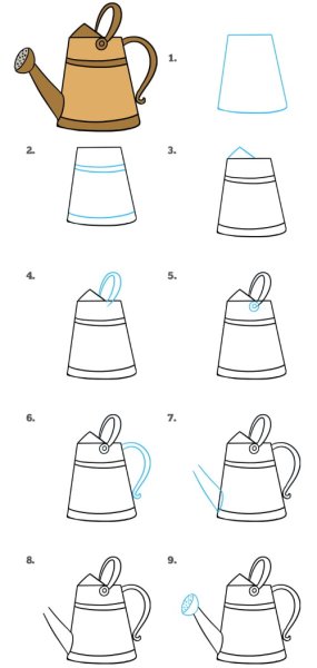 Нарисовать лейку