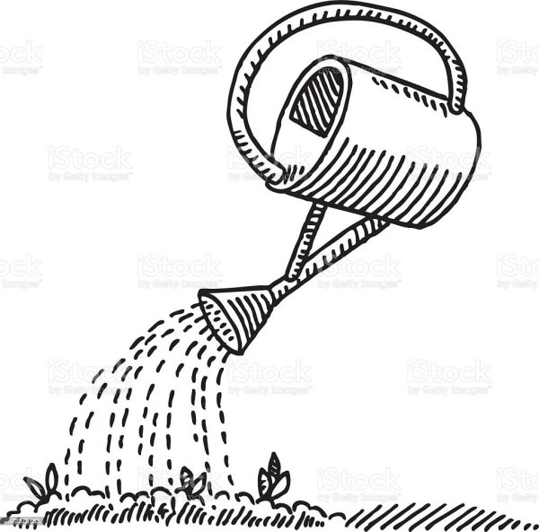 Лейка раскраска для малышей