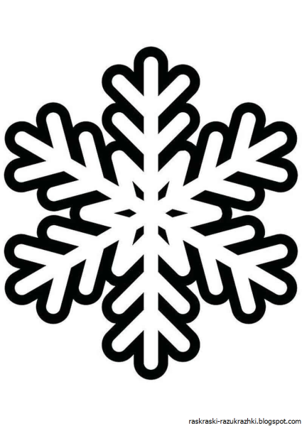 Снежинка раскраска