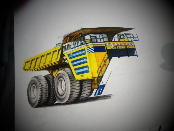 БЕЛАЗ-75710 самосвал раскраска