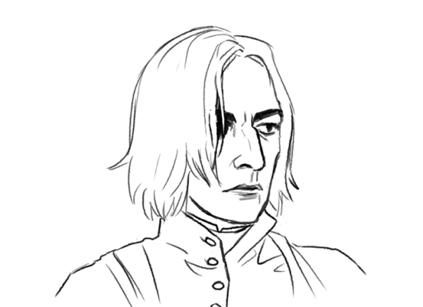 Раскраска Гарри Поттер Снегг