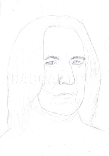 Северус Снегг портрет для срисовки