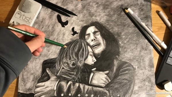 Северус Снегг рисунок