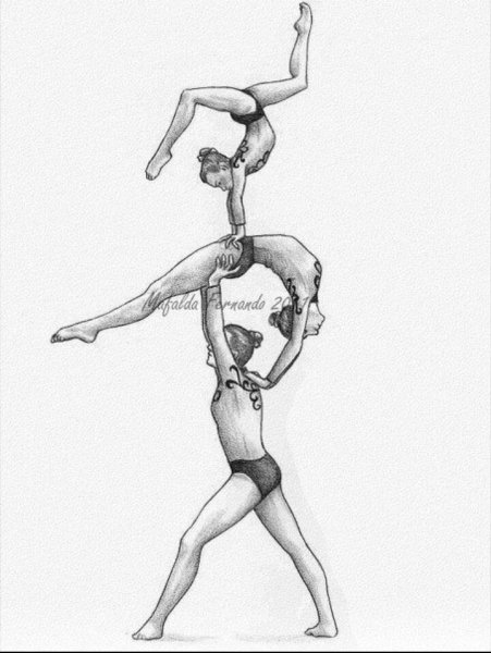 Рисунки гимнасток для срисовки