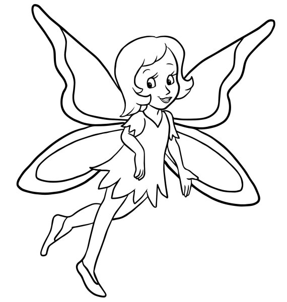 Фея раскраска для детей