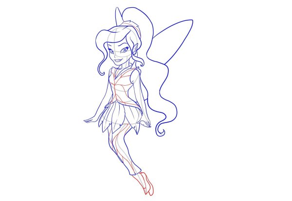 Нарисовать фею Динь Динь