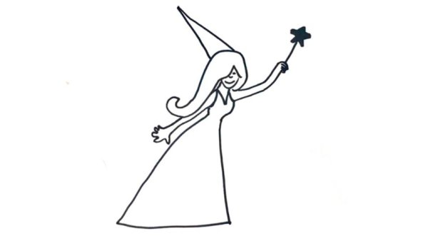 Фея пошаговое рисование