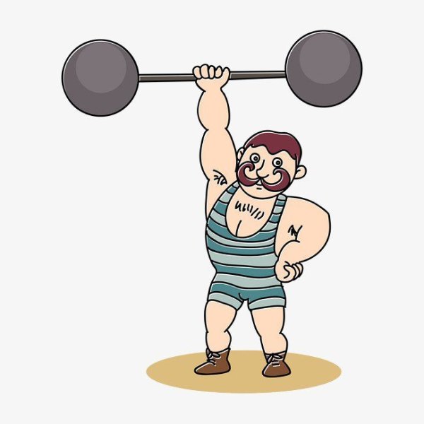 Штангист для раскрашивания детям