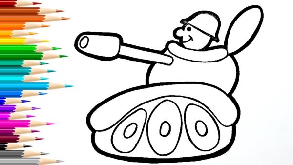 Танк т34 рисунок сбоку