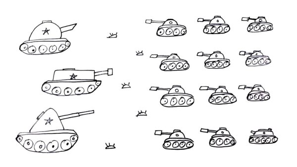 Танк сбоку для детей кв-2