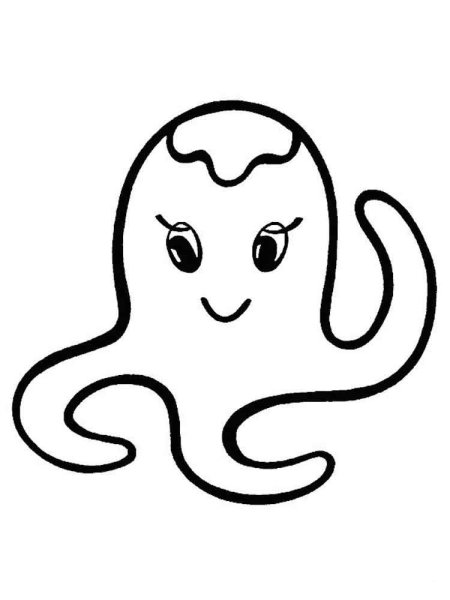 Раскраска осьминог