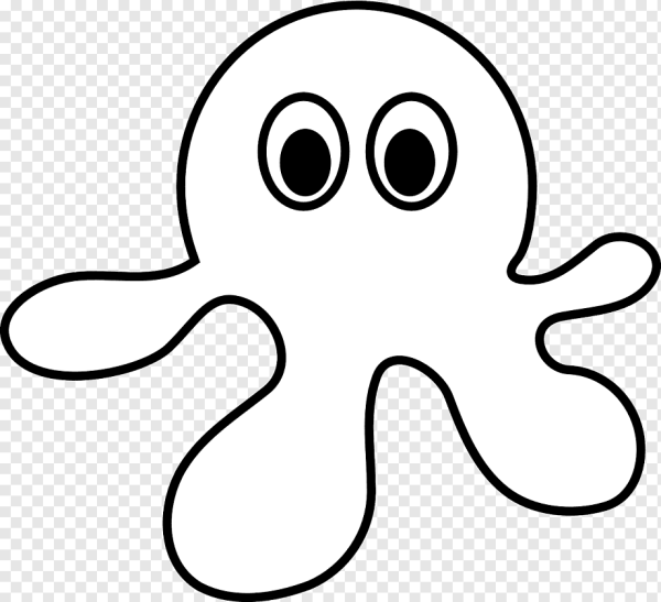 Осьминог картинка для детей раскраска