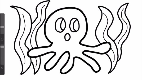 Раскраска осьминог