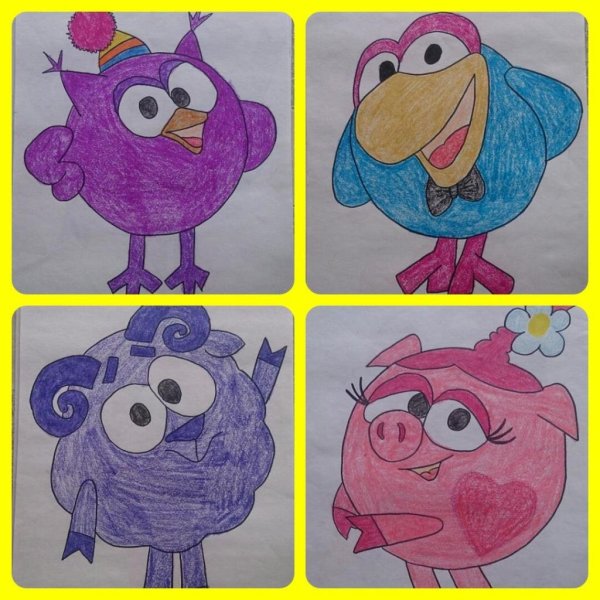 Смешарики нарисовать