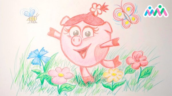 Детский рисунок Смешарики