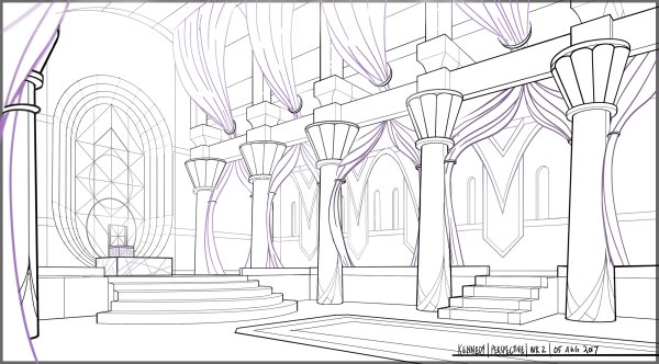 Дворянский интерьер карандашом