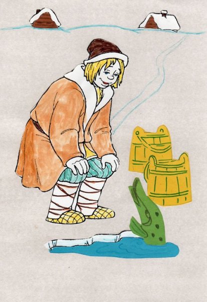 По щучьему велению рисунки детей к сказке