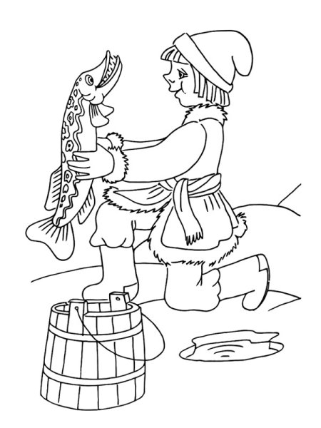 Рисование по сказке по щучьему велению