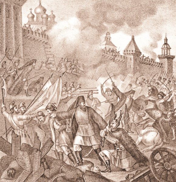 Схема пути Нижегородского ополчения