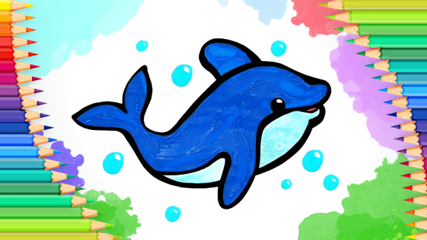 Как нарисовать дельфина