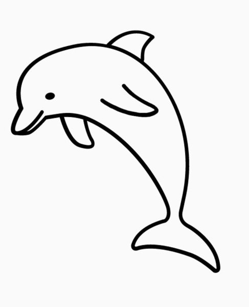Легкие трафареты с дельфинами