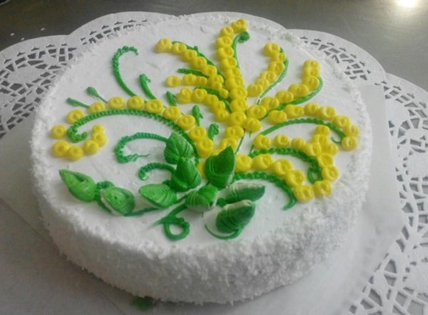 Украшениетторта к 8 марта