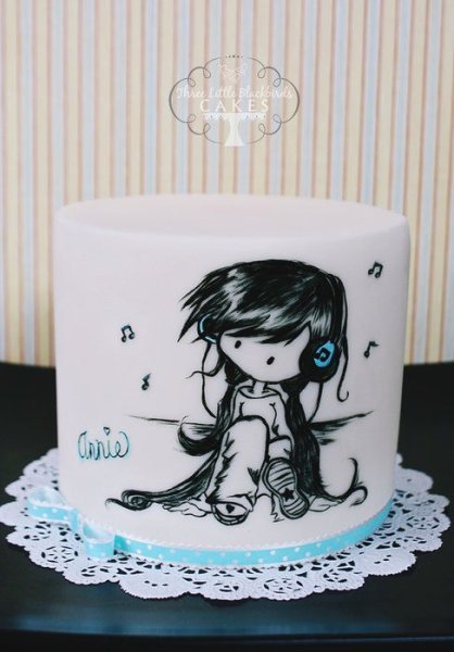 Торт с изображением девочки