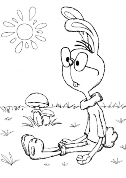 Волк и заяц ну погоди раскраска