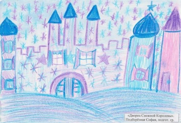 Рисование царство снежной королевы