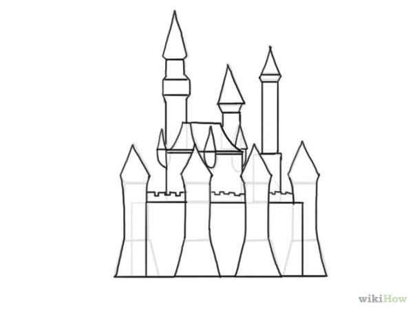 Замок снежной королевы рисунок