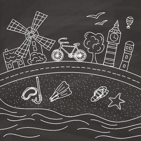 Узоры на меловой доске