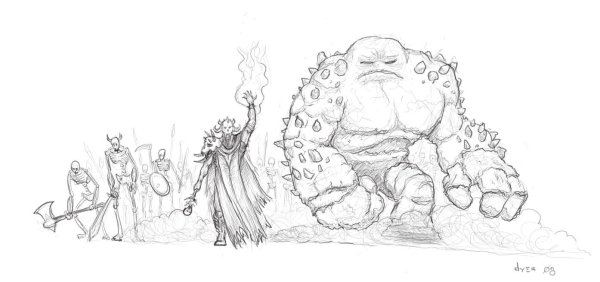 Раскраска каменный голем