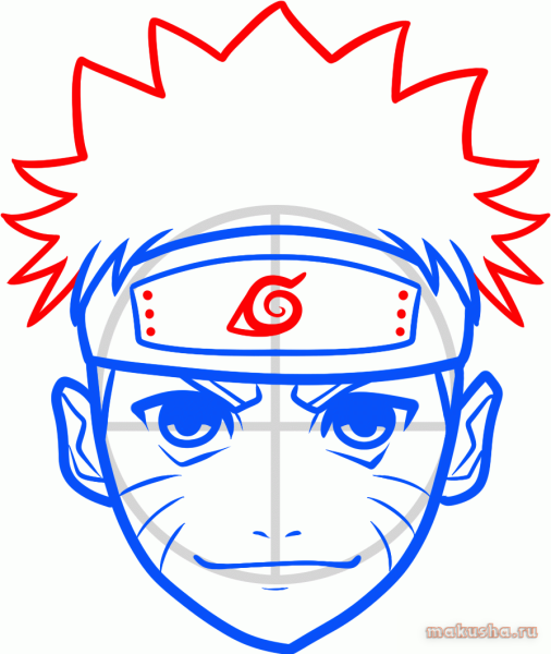 Наруто рисунок карандашом