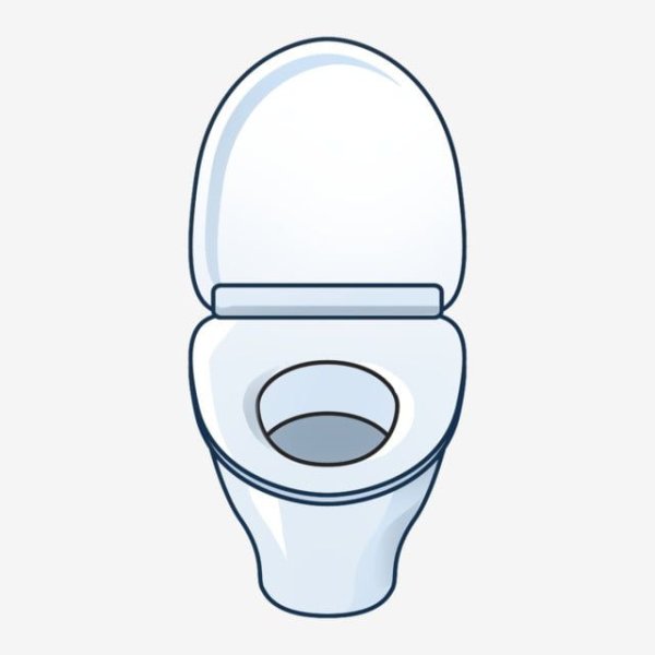 Унитаз нарисованный на белом фоне