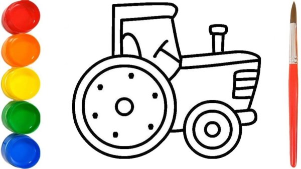 Как нарисовать трактор