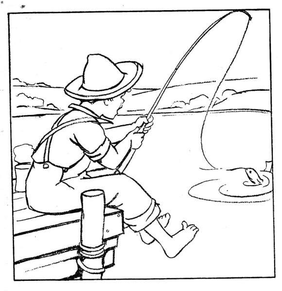 Рыбак рисунок