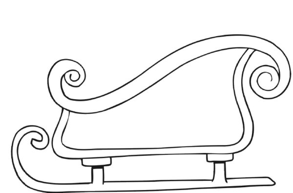 Сани раскраска