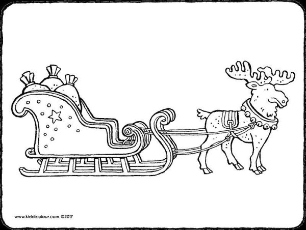 Санки трафарет