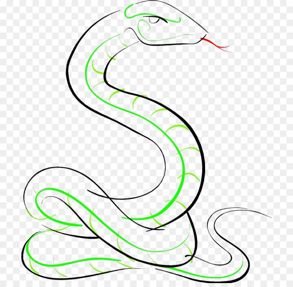 Змея поэтапное рисование