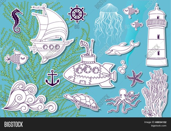 Рисунки на морскую тему