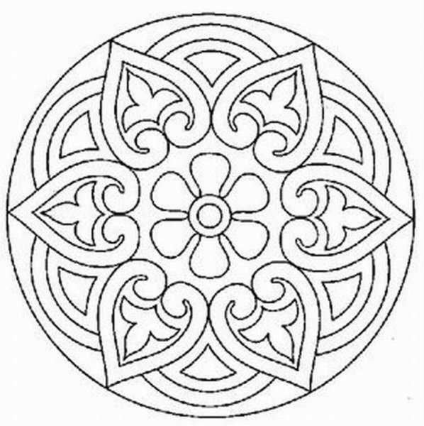 Мандала трафарет