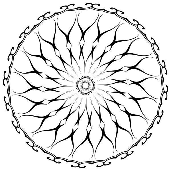 Мандала рисунок карандашом